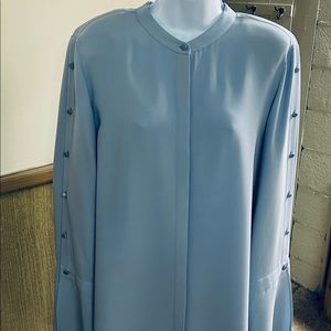Stunning baby blue silk Lafayette Blouse